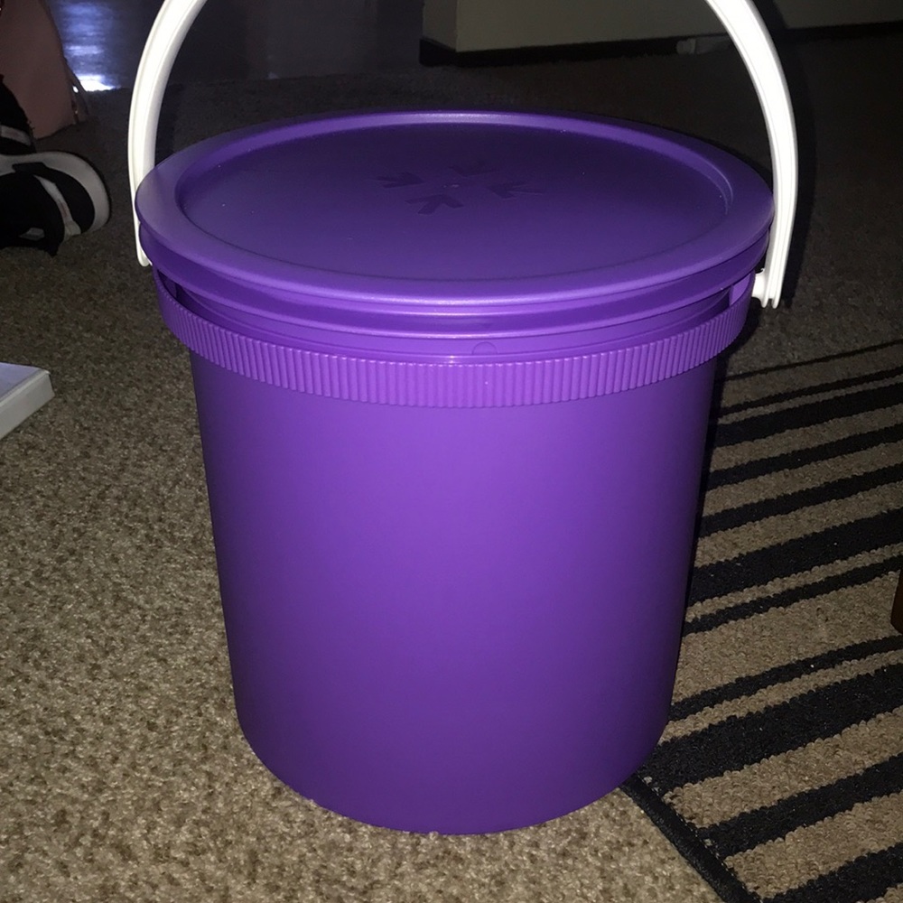 Purple Tupperware bucket 💜